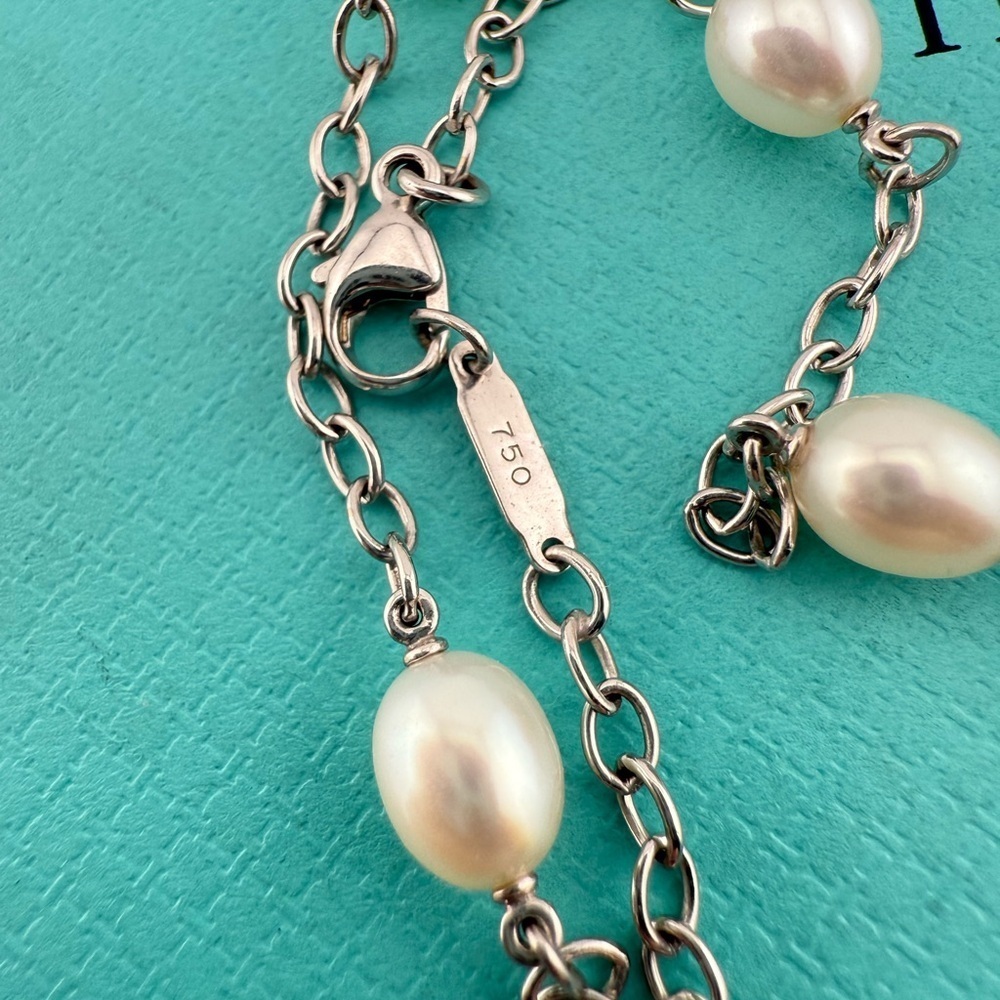 2004 Tiffany & Co. Dragonfly Necklace in 18k with Pearls & Diamonds 18" - Picture 10 of 10